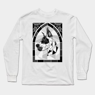 Stained Glass Harlequin Great Dane Long Sleeve T-Shirt